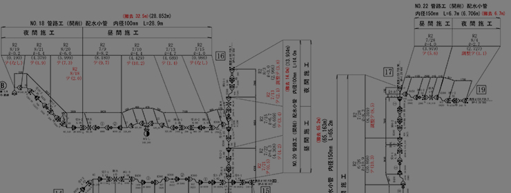 配水本管工事専用CADソフト けんしんくん 配水本管CAD